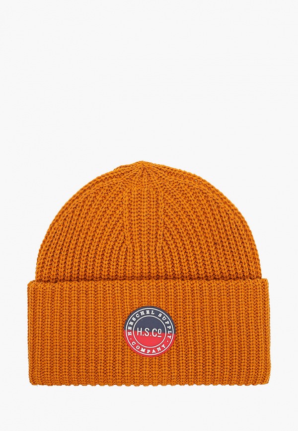 женская шапка herschel supply co, оранжевая
