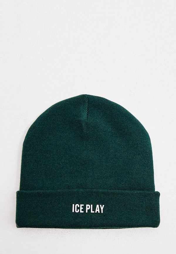 мужская шапка ice play, зеленая