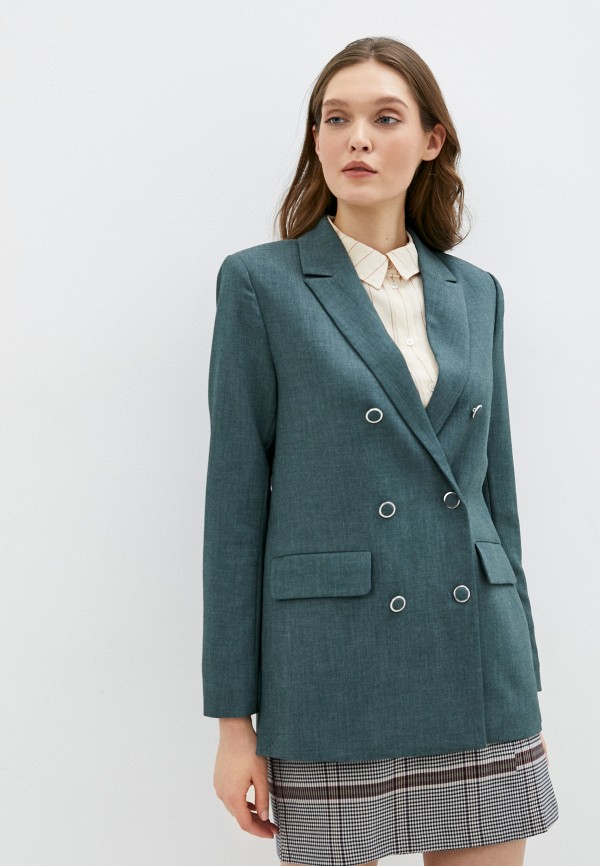 женский пиджак ichi, зеленый