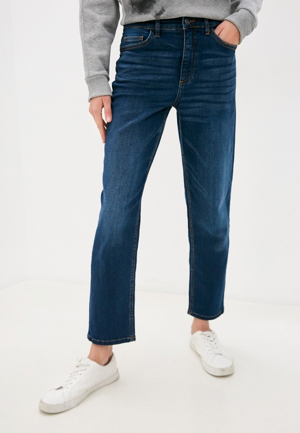 женские прямые джинсы ichi, синие
