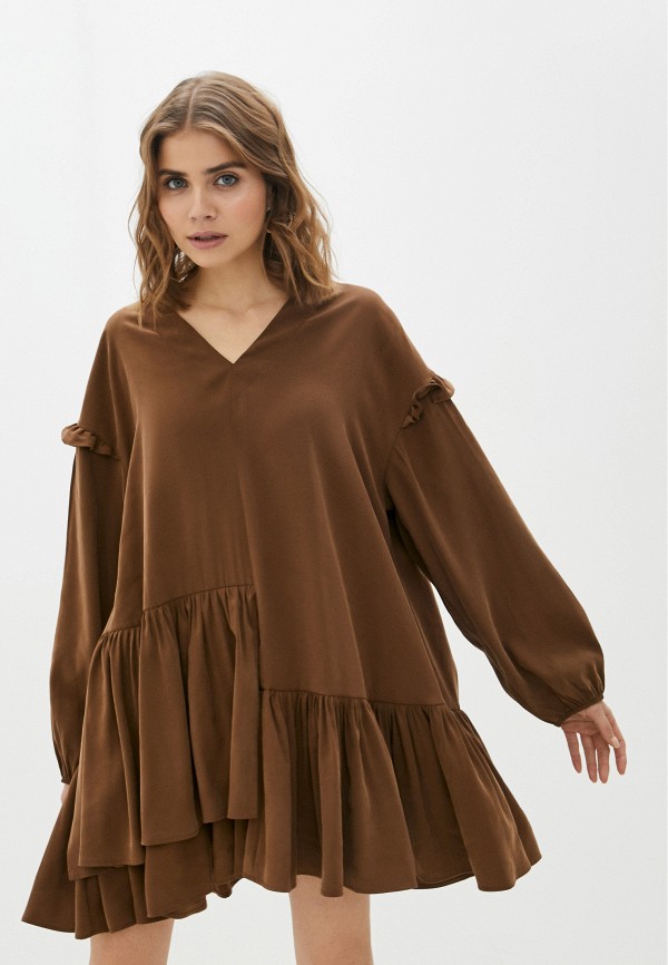 женское повседневные платье imperial, коричневое
