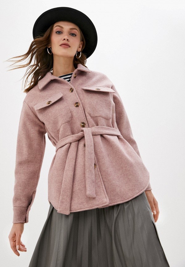женское пальто imocean, розовое