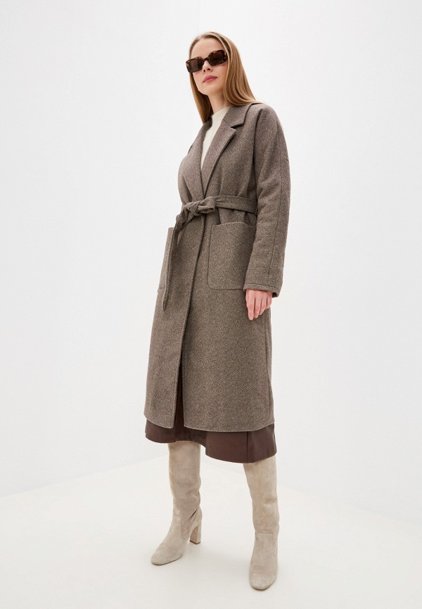 женское пальто imocean, коричневое
