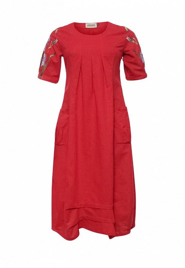 женское повседневные платье indiano natural, красное