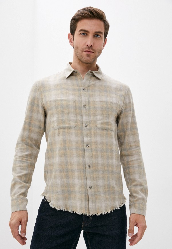 мужская рубашка с длинным рукавом iro, бежевая