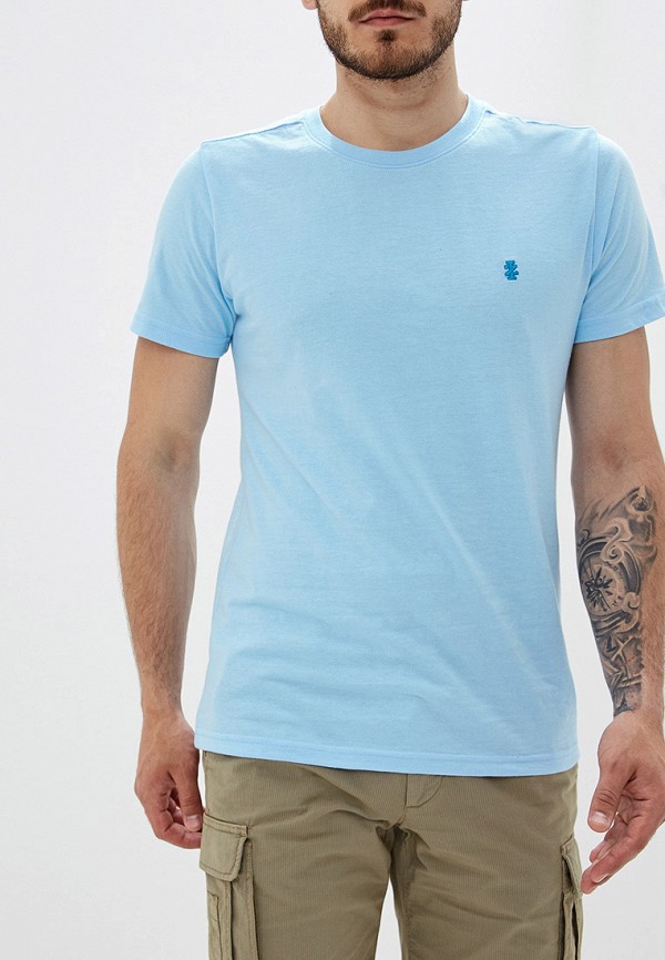 мужская футболка с коротким рукавом izod, голубая