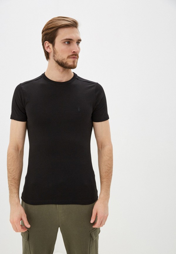 мужская футболка с коротким рукавом izod, черная