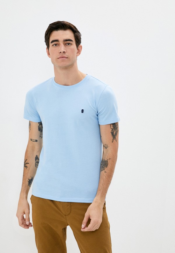мужская футболка с коротким рукавом izod, голубая