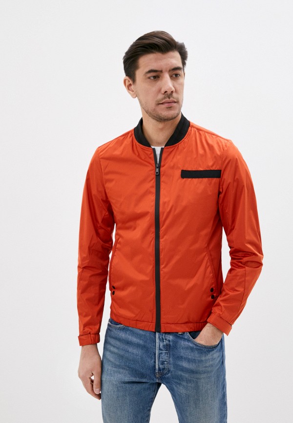 мужская ветровка jackets industry, оранжевая