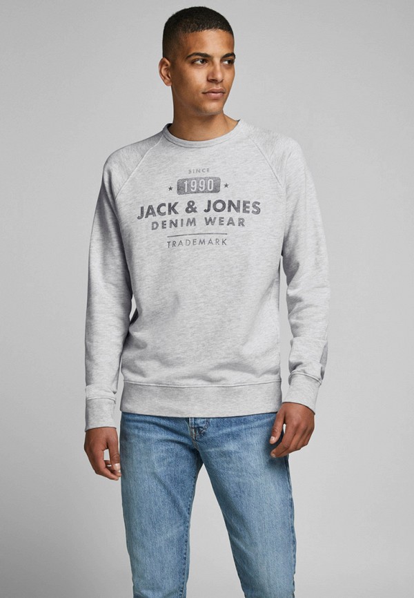 мужской свитшот jack & jones, серый