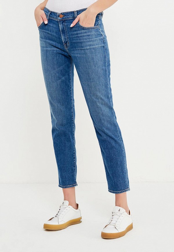 женские джинсы бойфренд j brand, синие