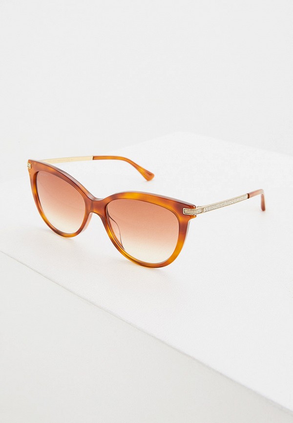 женские солнцезащитные очки jimmy choo, коричневые