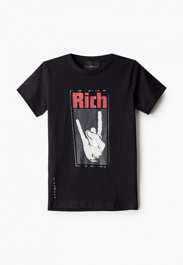 футболка с коротким рукавом john richmond для мальчика, черная