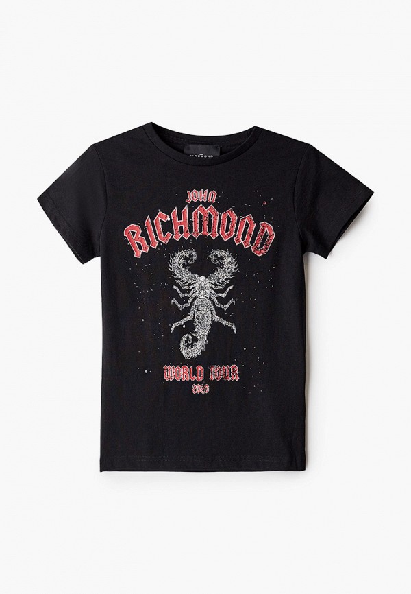 футболка с коротким рукавом john richmond для мальчика, черная