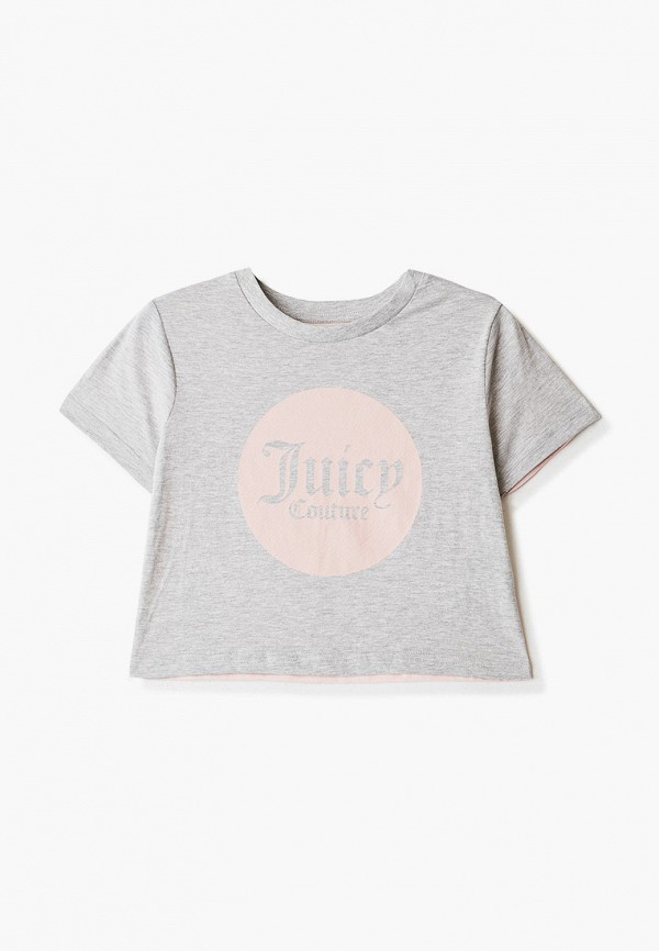 футболка с коротким рукавом juicy couture для девочки, серая