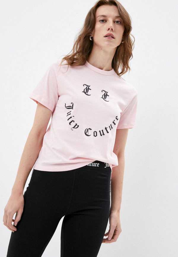 женская футболка juicy couture, розовая