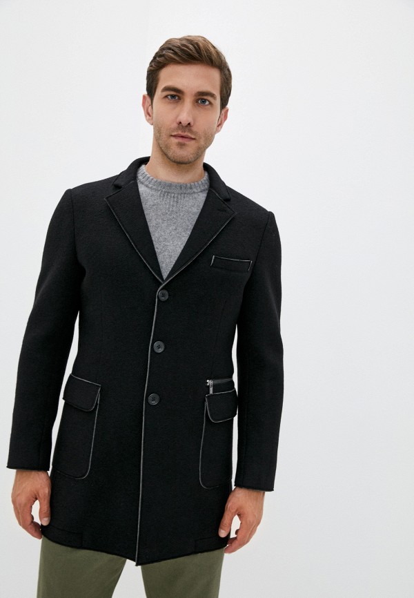 мужское пальто karl lagerfeld, черное