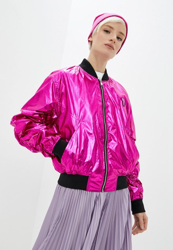 женская куртка karl lagerfeld, розовая