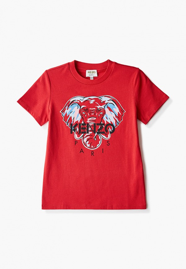 футболка с коротким рукавом kenzo для мальчика, красная