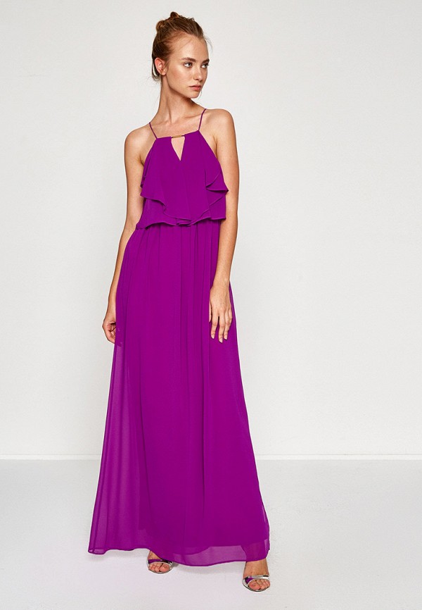 женское вечерние платье koton, фиолетовое