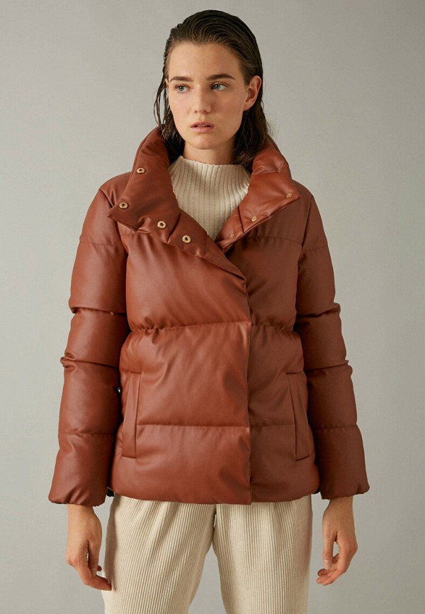 женская куртка koton, коричневая