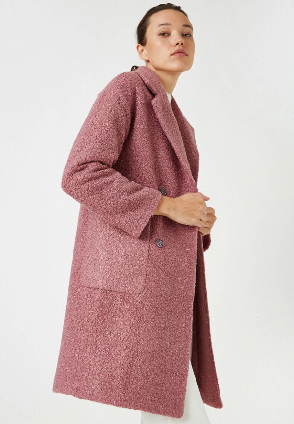 женское пальто koton, бордовое