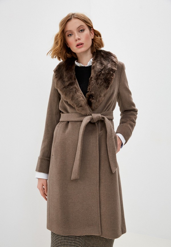 женское пальто lauren ralph lauren, коричневое