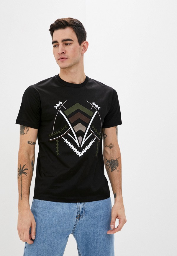 мужская футболка les hommes urban, черная