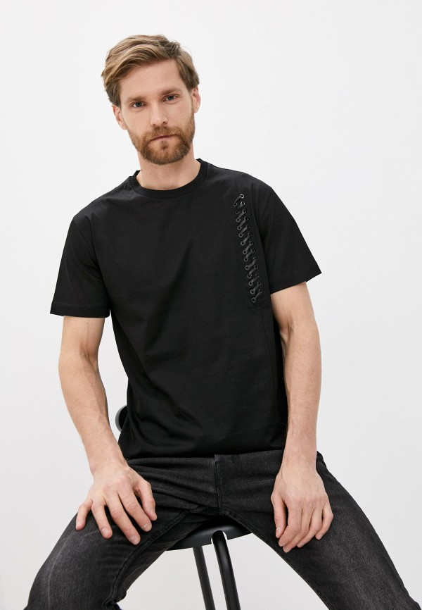 мужская футболка les hommes urban, черная