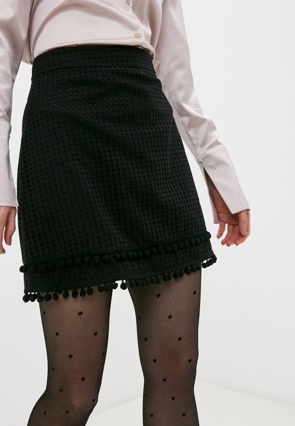женская прямые юбка love moschino, черная