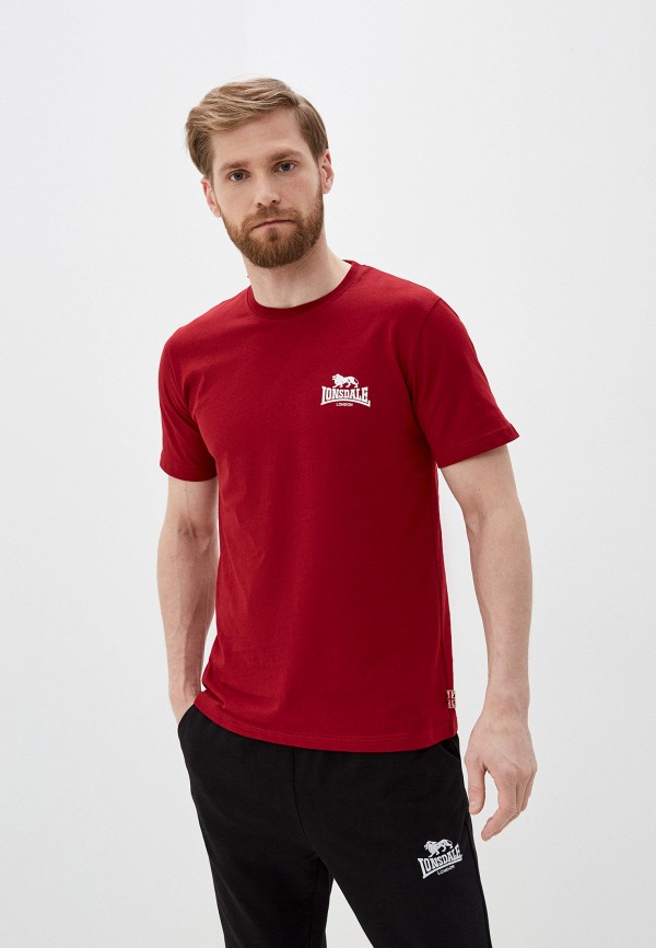 мужская спортивные футболка lonsdale, бордовая