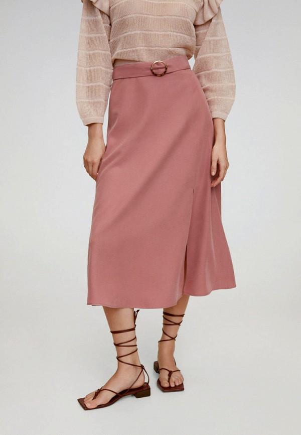 женская юбка mango, розовая