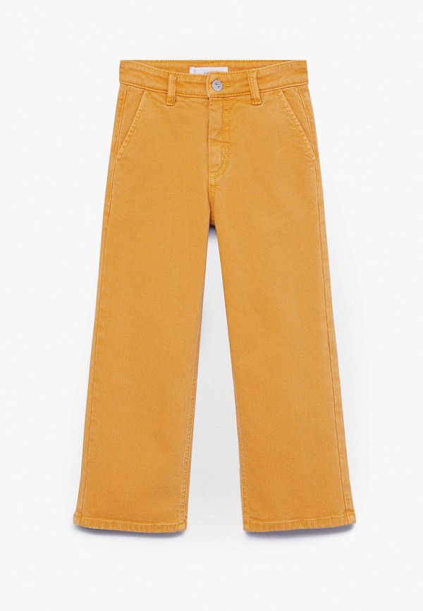 брюки mango kids для девочки, желтые