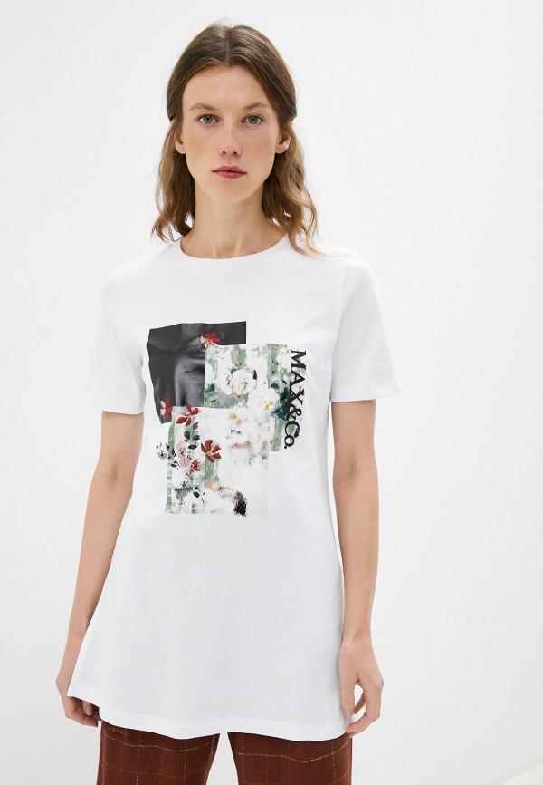 женская футболка max&co, белая