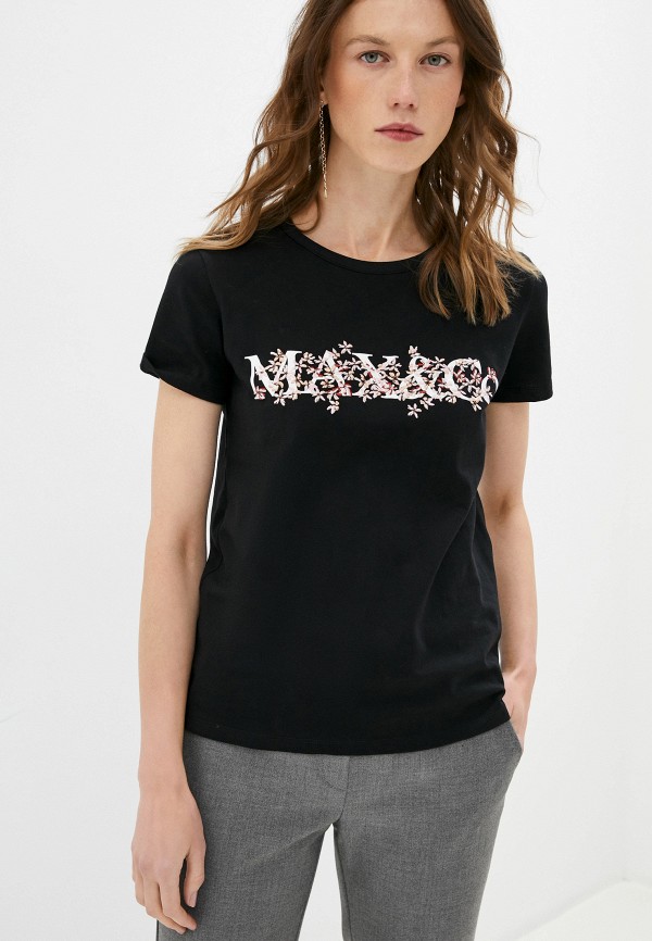 женская футболка max&co, черная