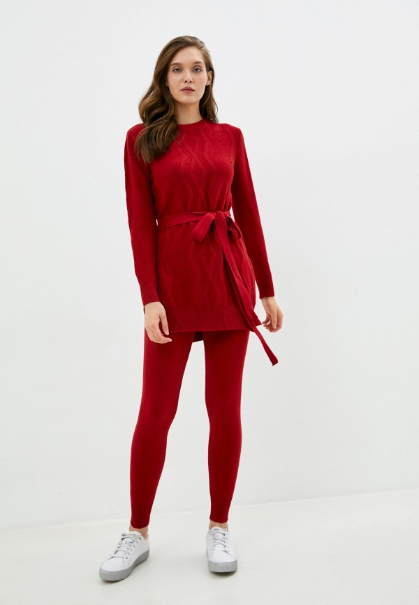 женский костюм marcella, бордовый