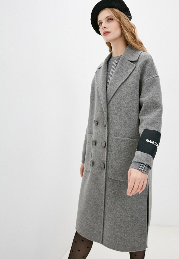 женское пальто marco bologna, серое