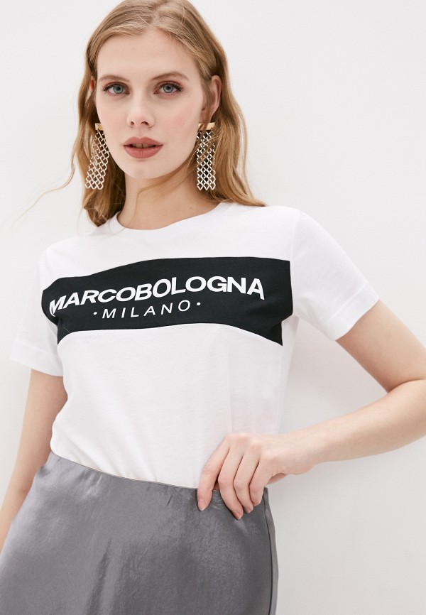женская футболка marco bologna, белая