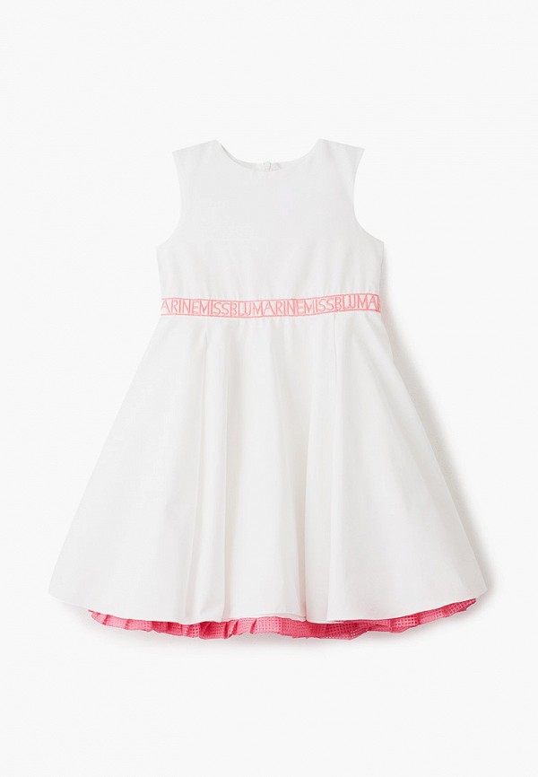 повседневные платье miss blumarine для девочки, белое