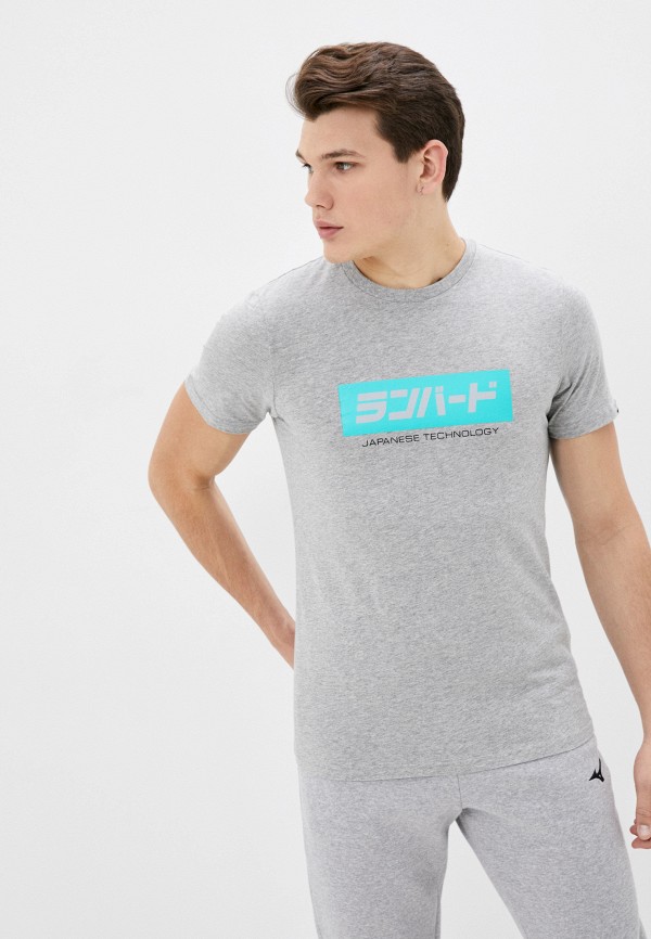 мужская спортивные футболка mizuno, серая