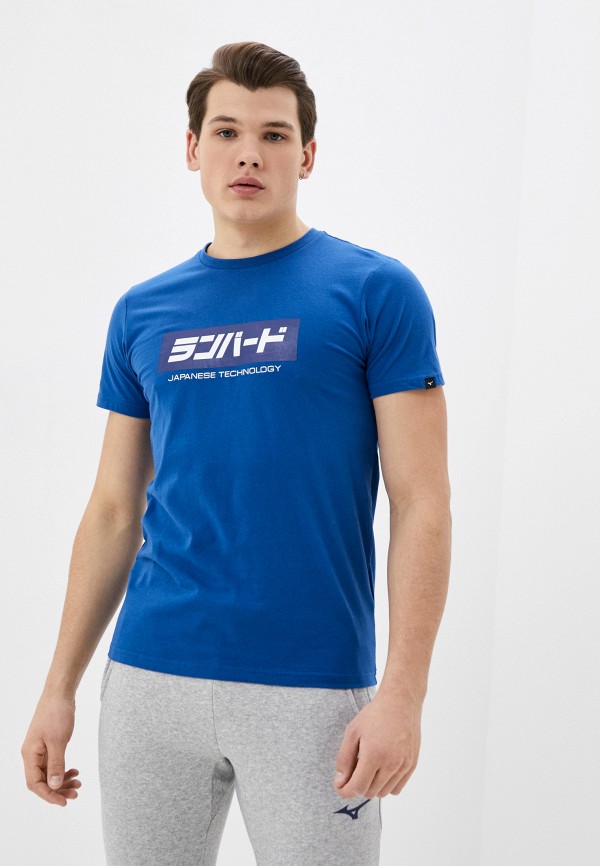 мужская спортивные футболка mizuno, синяя