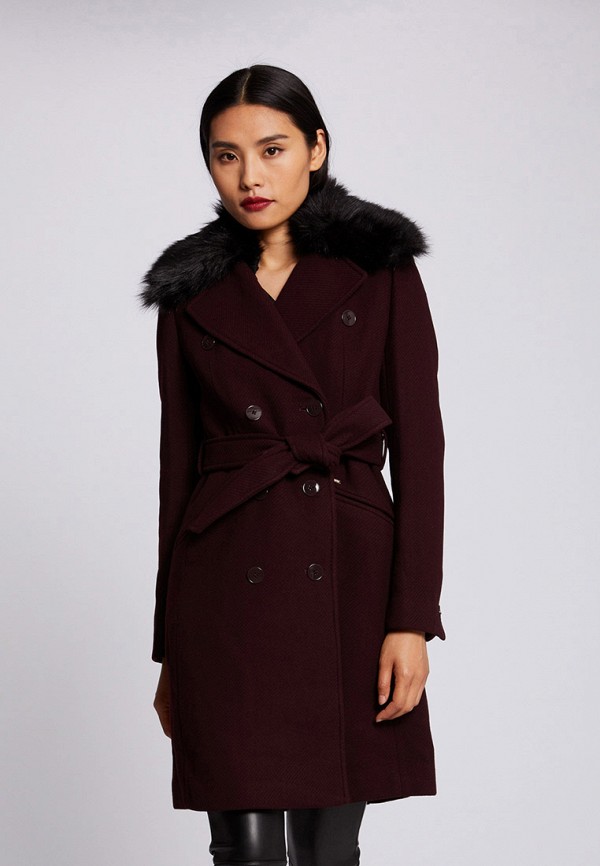 женское пальто morgan, бордовое