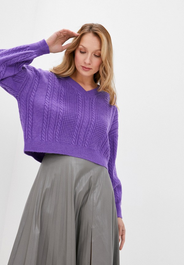 женский пуловер moocci, фиолетовый