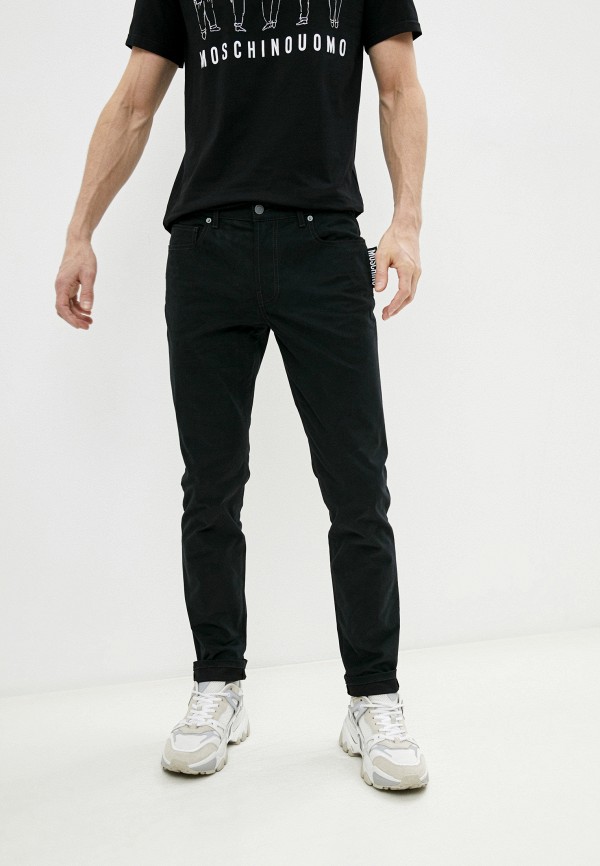 мужские прямые джинсы moschino couture, черные