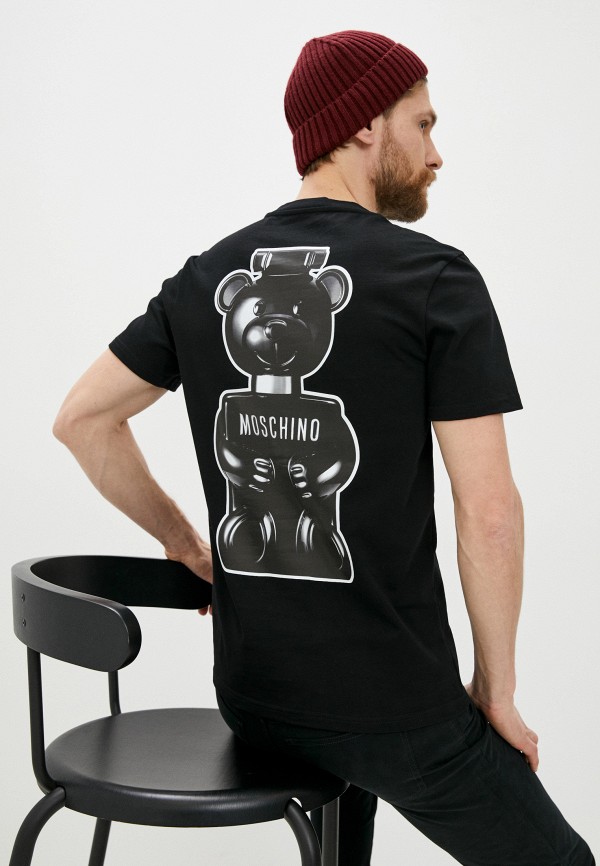 мужская футболка moschino couture, черная