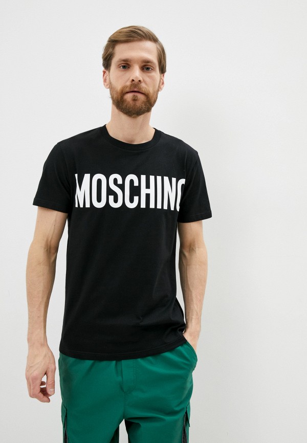 мужская футболка moschino couture, черная