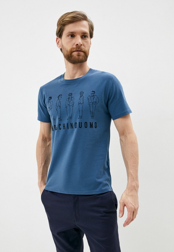 мужская футболка moschino couture, голубая