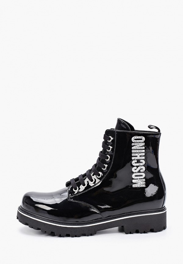 ботинки moschino для девочки, черные