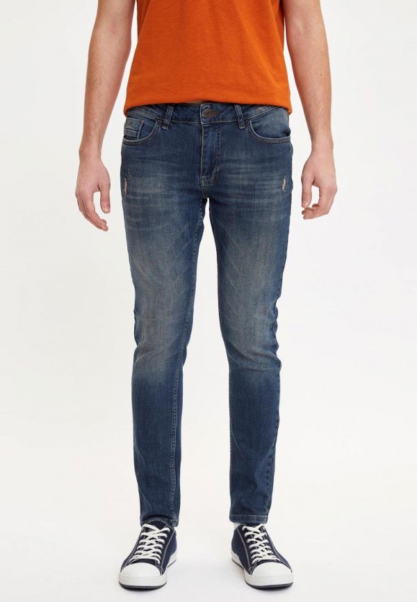 мужские прямые джинсы defacto, синие