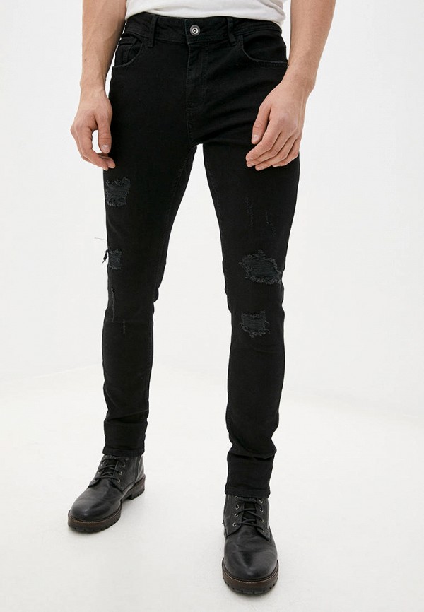 мужские зауженные джинсы defacto, черные